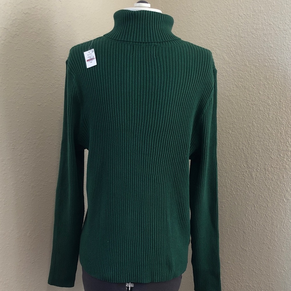Old Navy Sosoft Lite Green Turtleneck Ribbed Sweater - Picture 11 of 14